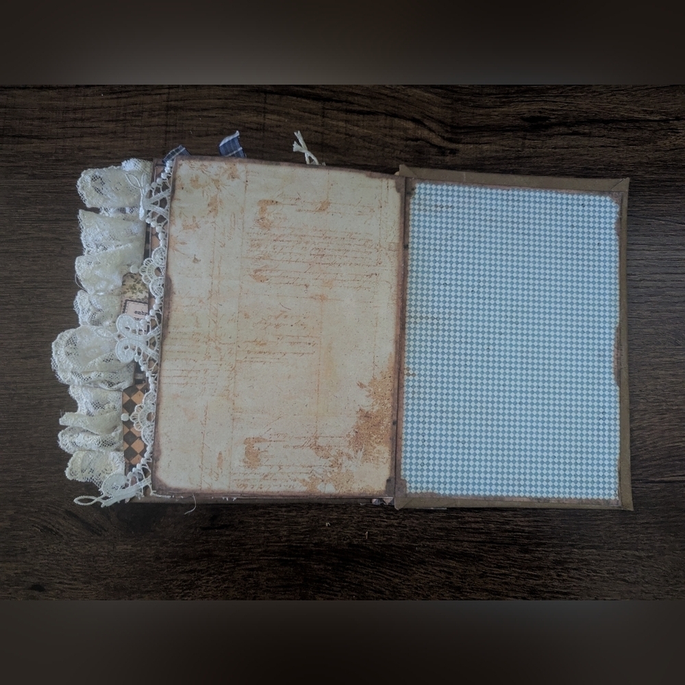 🌻Vintage Cinema Floral Junk Journal-Handmade- Recycled-Primitive-Rustic/ Nature - Picture 10 of 11